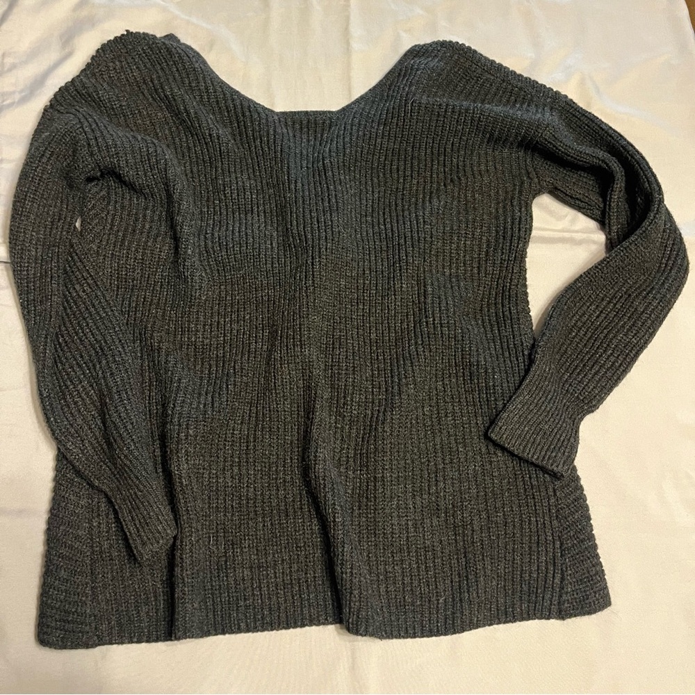 Daytrip Charcoal Ribbed Women's Sweater